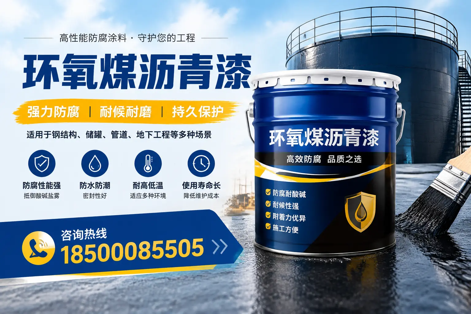 环氧煤沥青漆在工业中的应用，涵江企业的选择